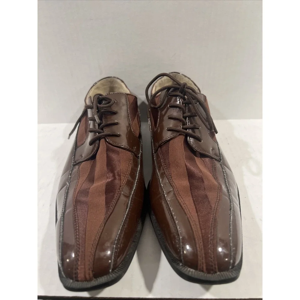 STACY ADAMS Mens Oxford Toe‎ Cap Brown Dress Shoes Size 9 M
